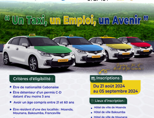 Appel à candidatures : projet « Un Taxi, un Emploi, un Avenir » dans le Haut-Ogooué